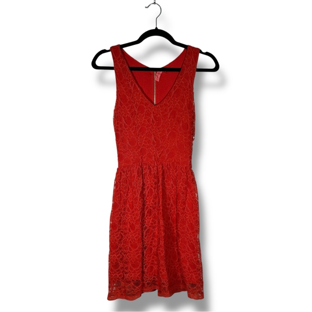 Eight Sixty Orange Twee Floral Lace Skater Style Dress Size XS - “Ettore”